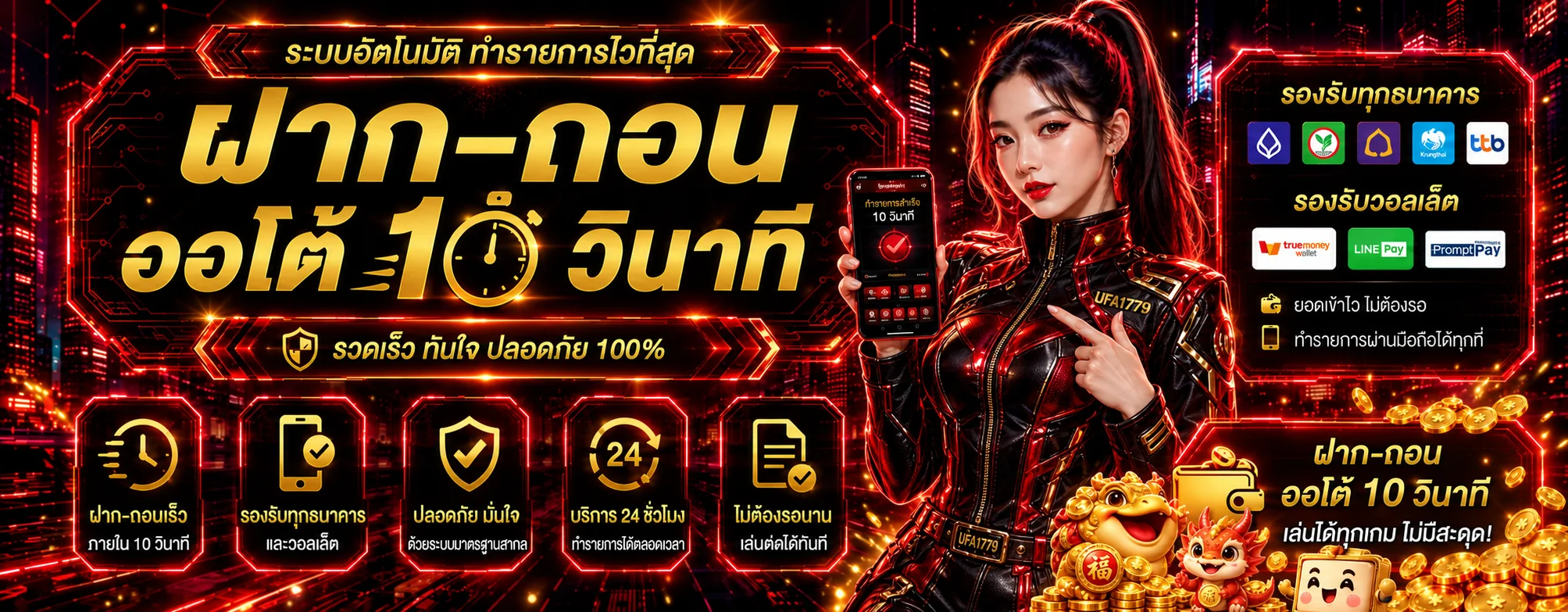 ระบบฝากถอน UFA1779 และช่องทางการทำรายการ